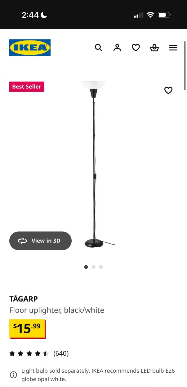 IKEA TÅGARP Floor Uplighter thumbnail