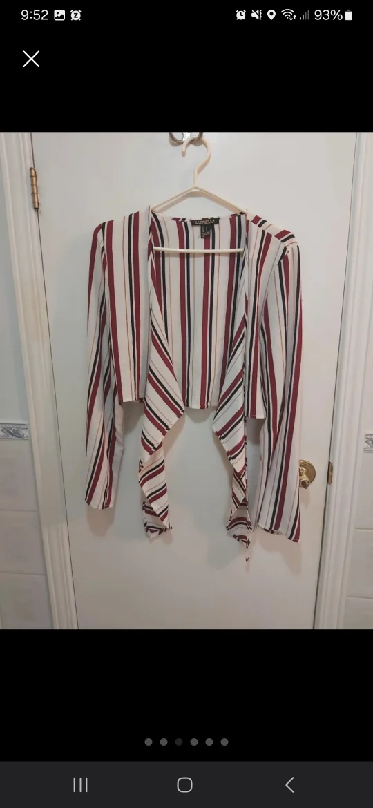 Revamped Premium Collection Striped Blouse, size large (L) image indicator(3)