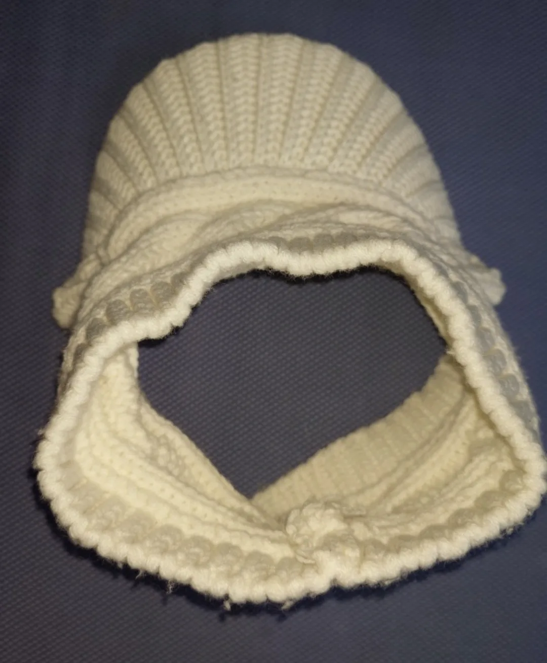 White Knit Beanie with Fold-Down Brim image indicator(4)