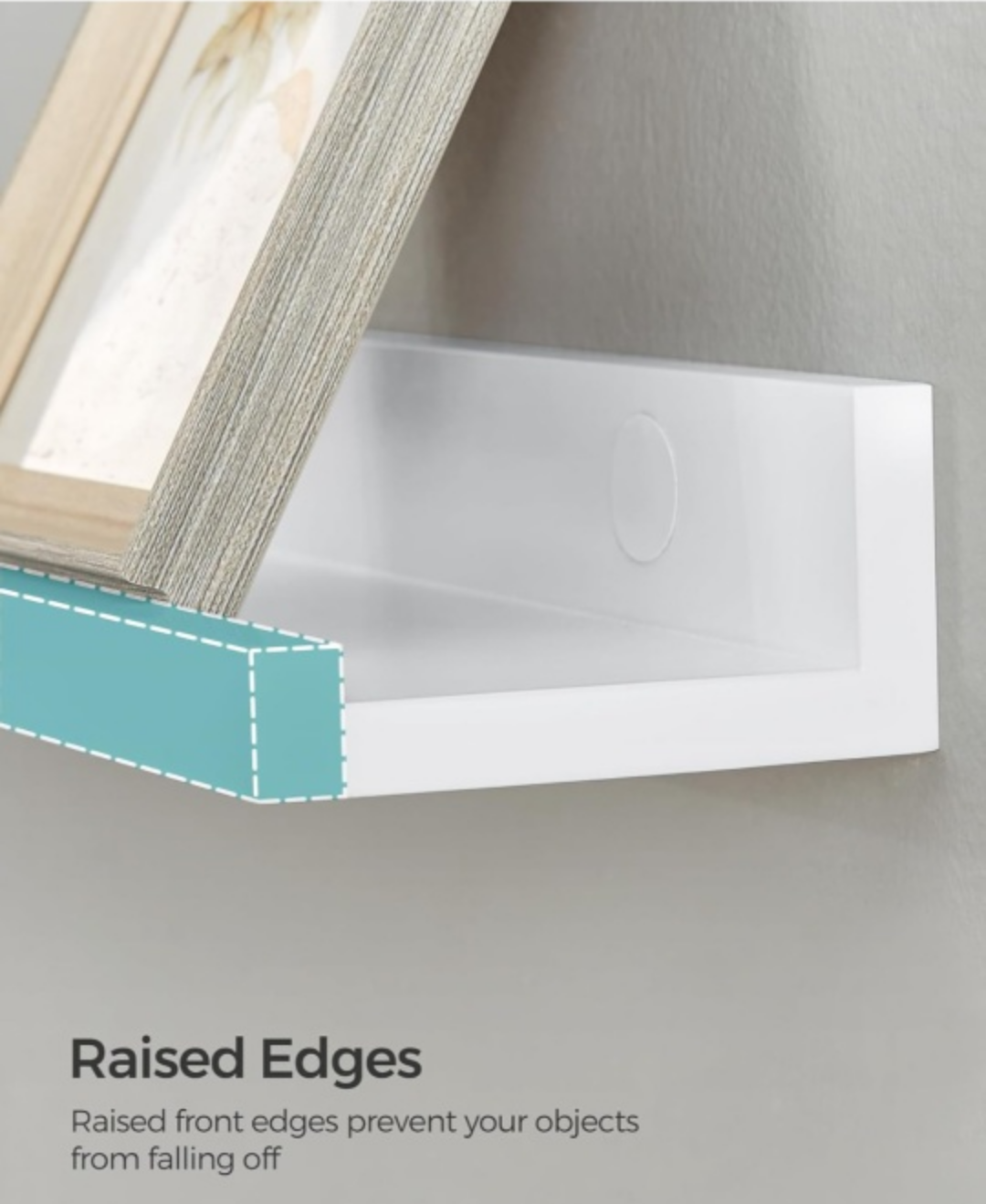 SONGMICS White Floating Shelves Set of 3 - photo 4