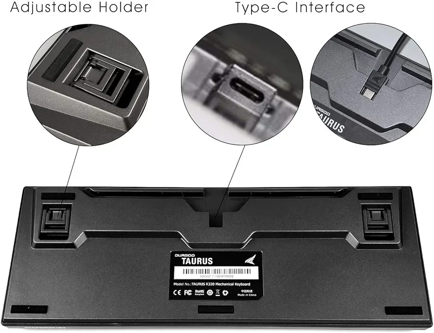 DURGOD Taurus K320 TKL Mechanical Gaming Keyboard - 87 Key image indicator(3)