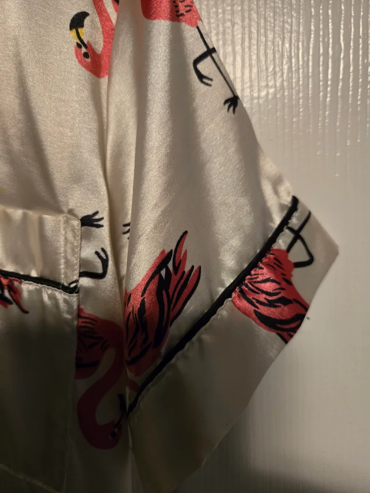 Pink Flamingo Satin Pajama Top image indicator(4)