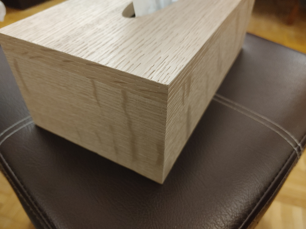 Wooden Tissue Box Cover - Oak - photo 4