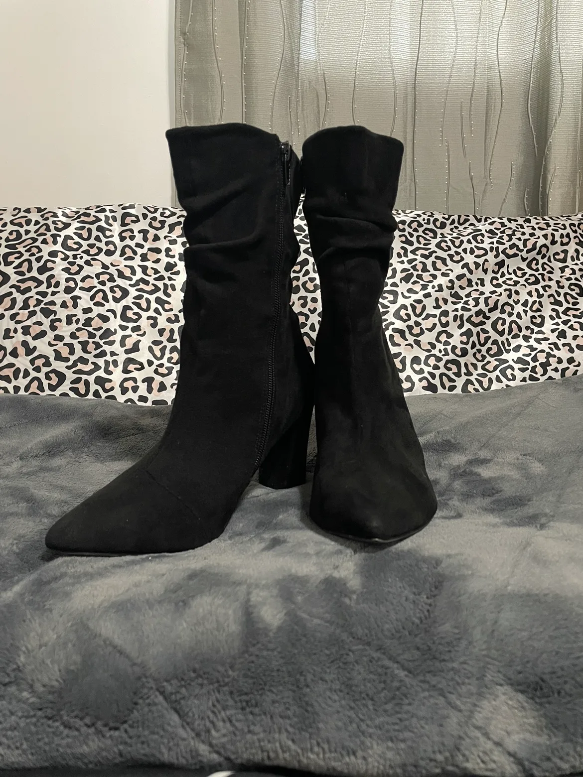 Black Suede Booties image indicator(4)