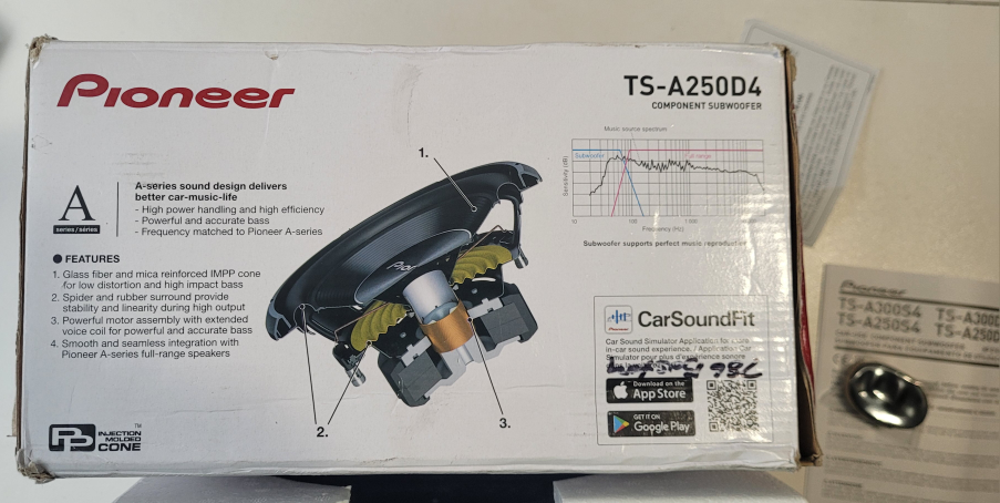 Pioneer TS-A250D4 10-inch Component Subwoofer - photo 3