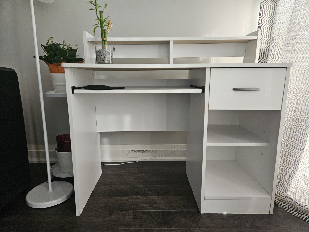 White Computer Desk with Storage from Wayfair