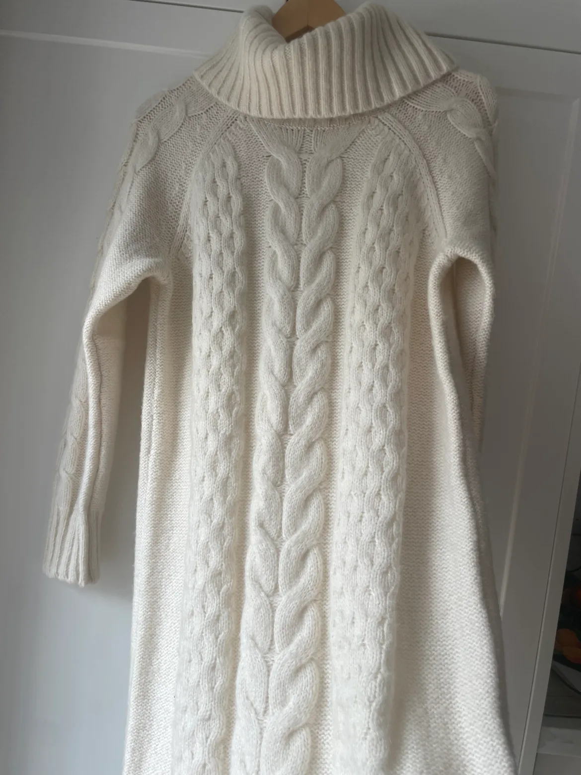 Banana Republic ivory Cable Knit Turtleneck Sweater Dress image indicator(4)