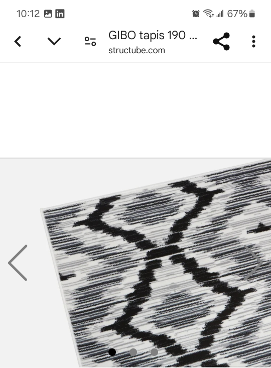 Structube GIBO Black and White Rug - photo 2