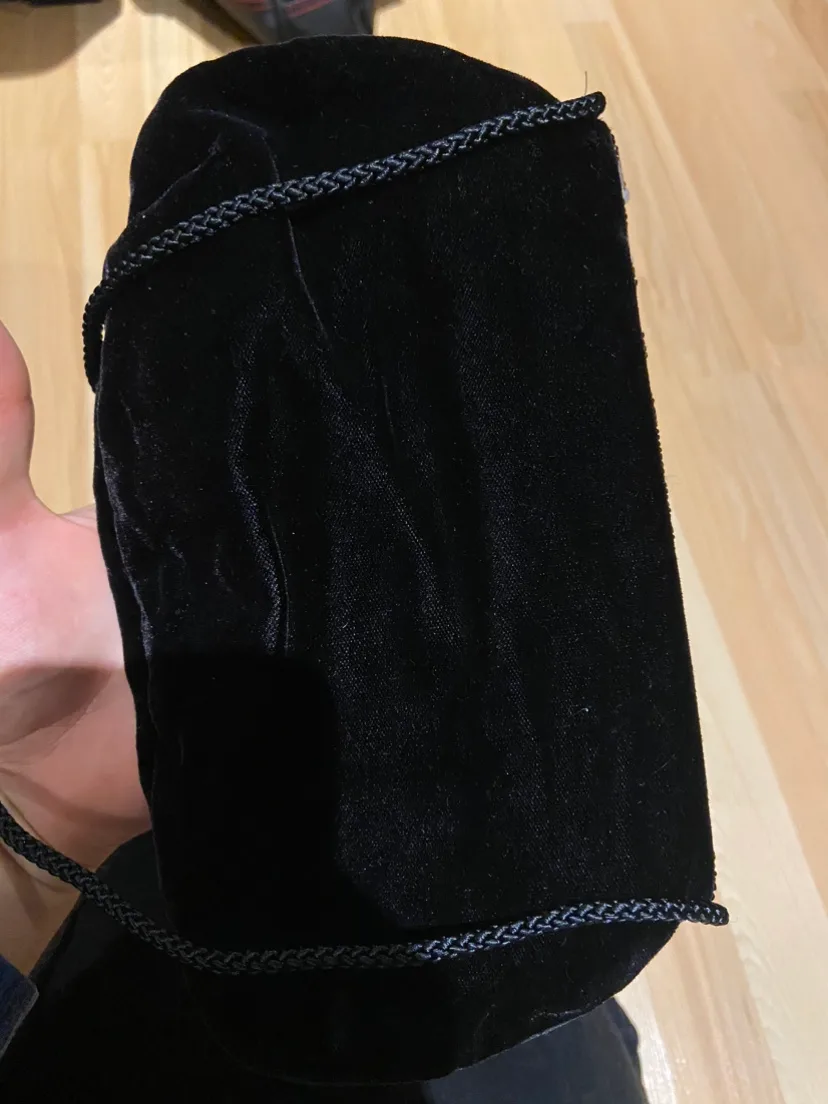 Black Evening Clutch Bag with Beaded Detail image indicator(4)