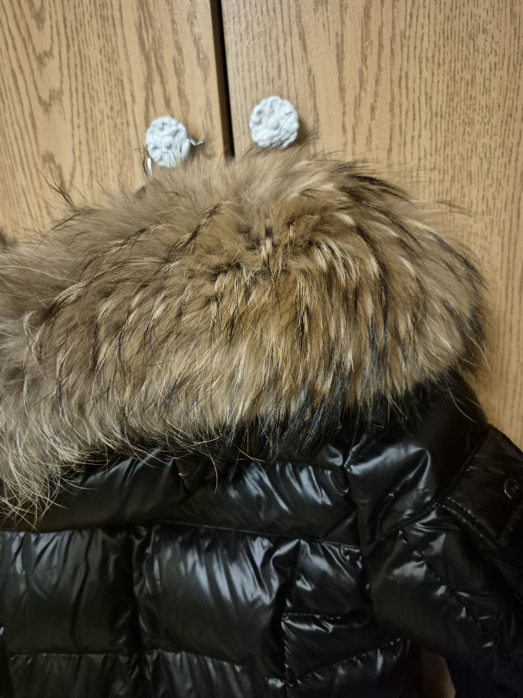 Black Puffer Jacket with Fur Hood - photo 4