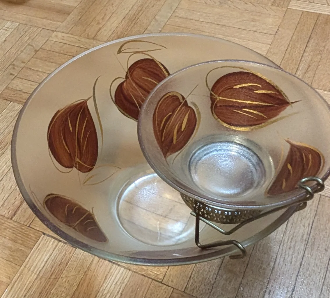 3 Vintage Glass Serving Bowls#freecycle image indicator(6)