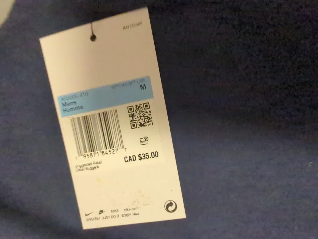 🧡 NIKE t-shirt Navey blue with White logo image indicator(5)