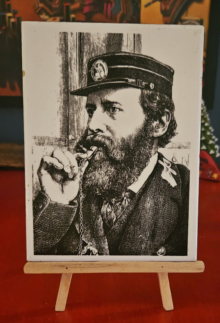 Vintage Tile Art - Man with Whistle - photo 3
