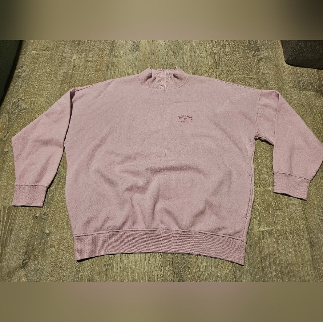 Billabong Pink Mock Neck Sweatshirt