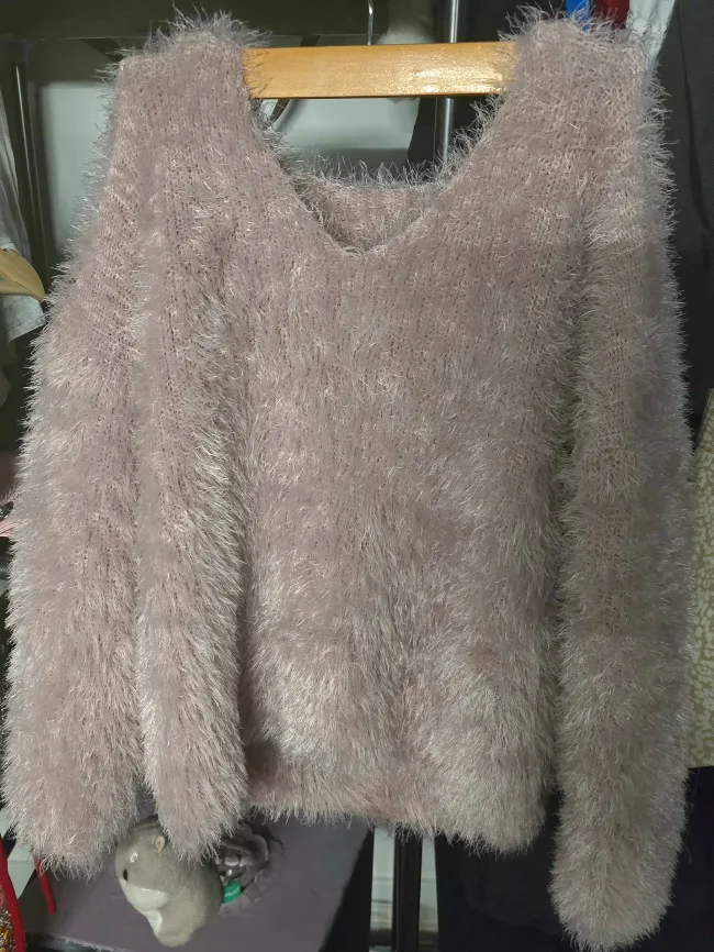 Fuzzy Pink Sweater thumbnail