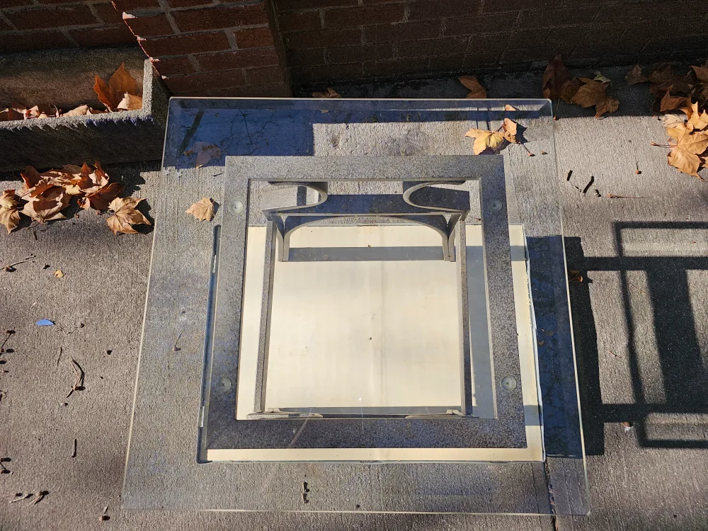 Square Beveled Glass Table Wrought Iron Frame image indicator(4)