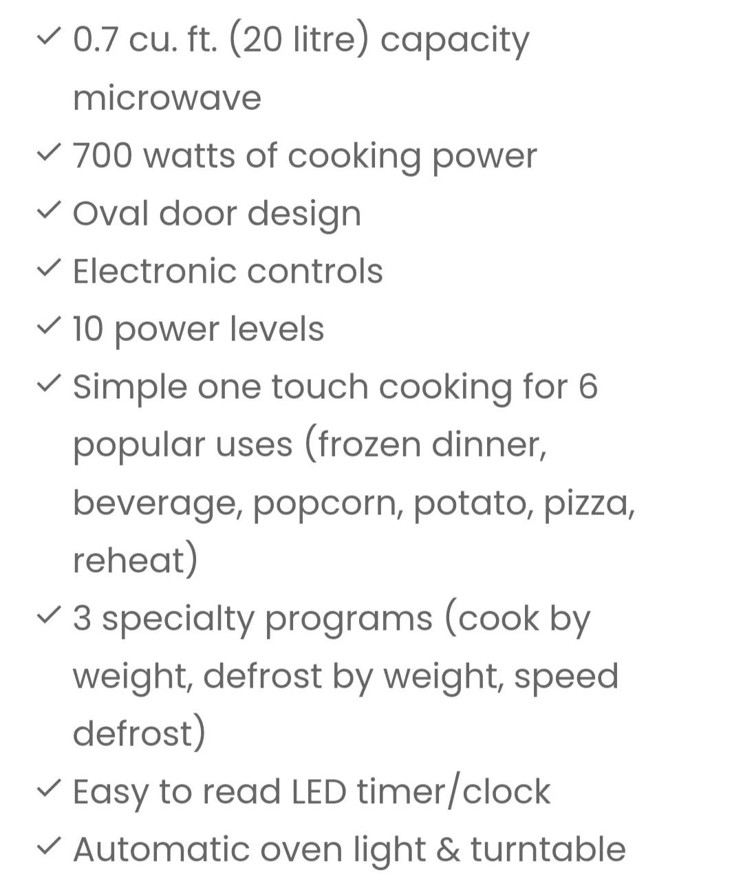 Danby Microwave 0.7 cu ft image indicator(4)