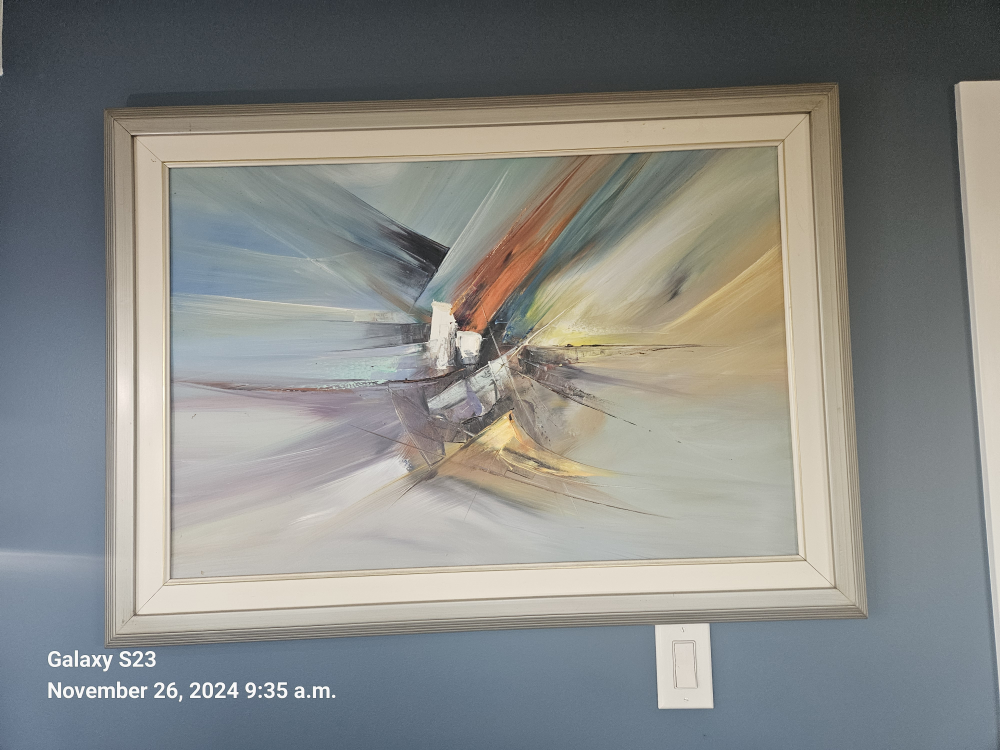 Abstract Oil Painting in Frame