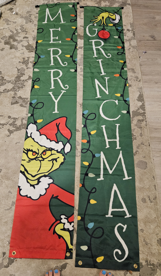 Grinch Christmas Banner