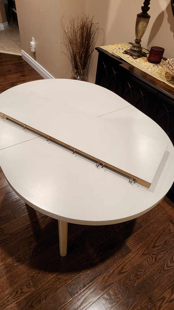 White Extendable Dinnet Oval Table - photo 2