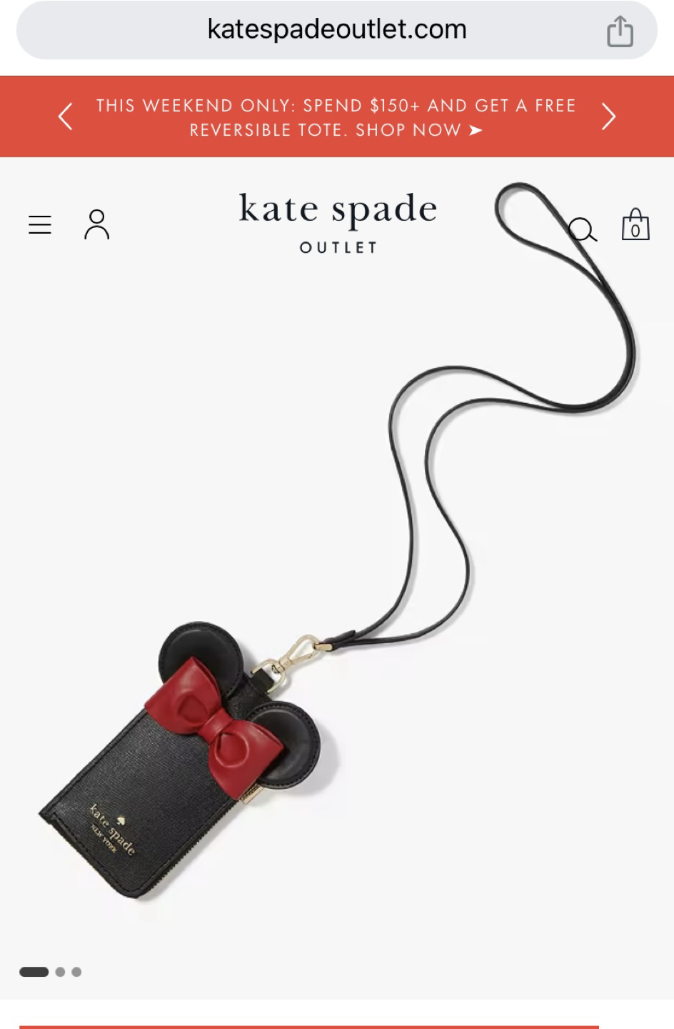 Kate Spade X Disney brand new minnie lanyard