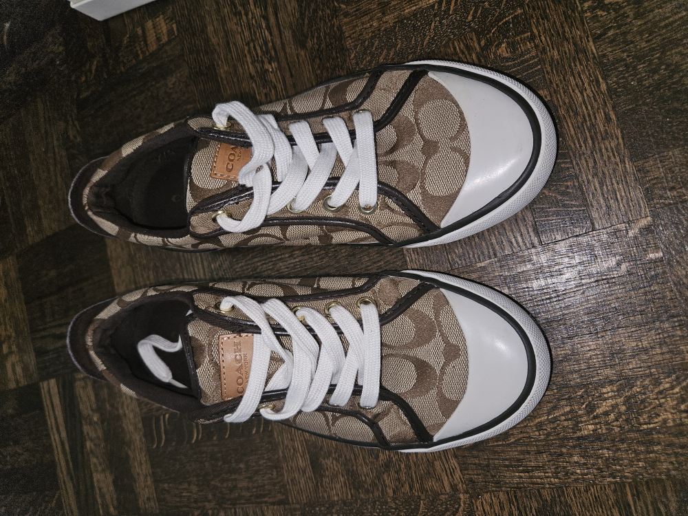 Coach Brown Signature Canvas Sneakers - photo 2
