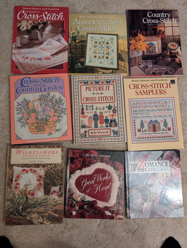 Set 7 - 9 Mixed Cross Stitch Books