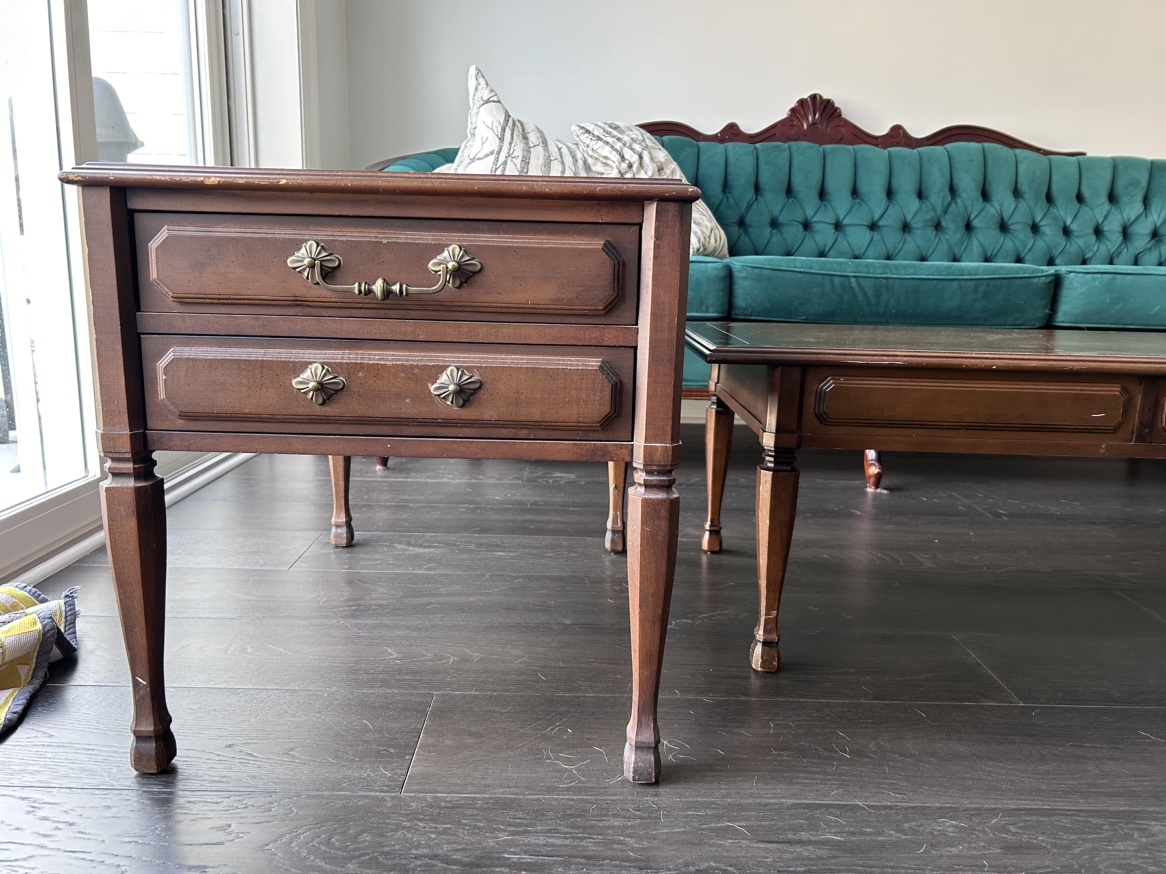 Heirloom of Canada Vintage Coffee Table + End Tables AS-IS