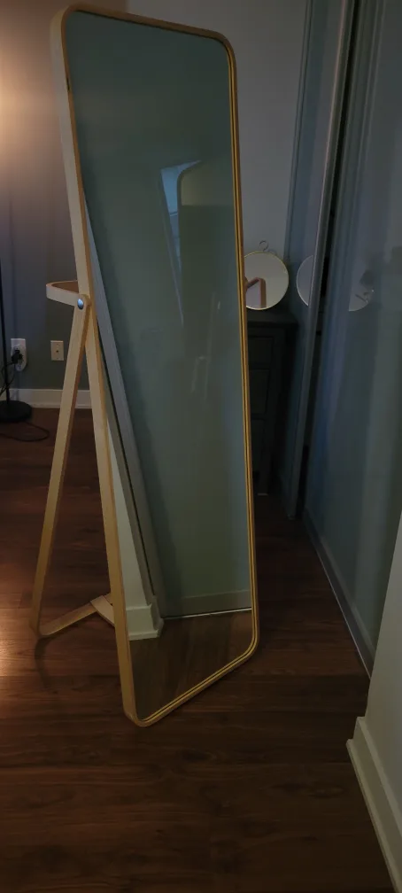 IKEA IKORNNES Full Length Wood Standing Mirror image indicator(2)
