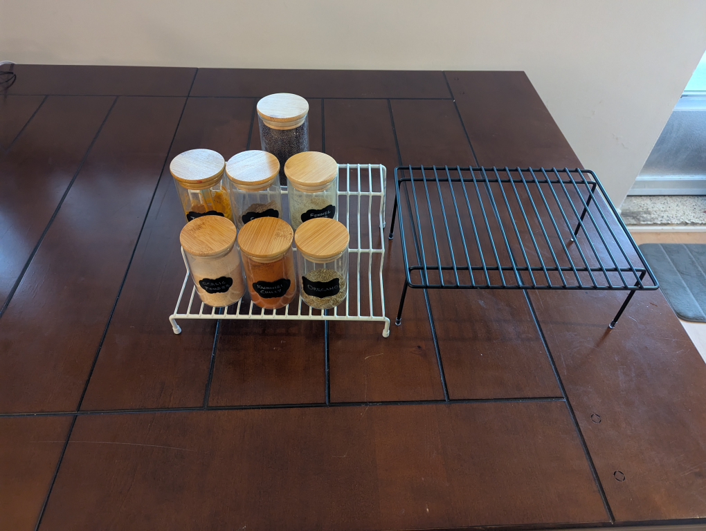 2 Tier White and Black  Shelf Racks - photo 2