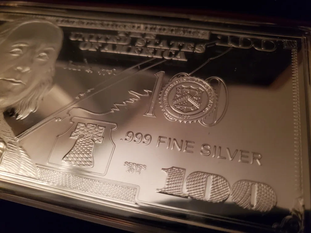 Fine Silver 1 Ounce .999 $100 currency note image indicator(2)