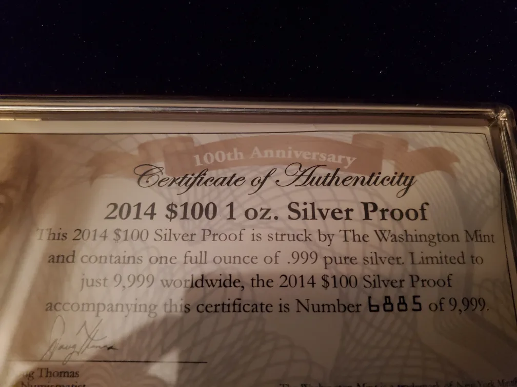 Fine Silver 1 Ounce .999 $100 currency note image indicator(3)