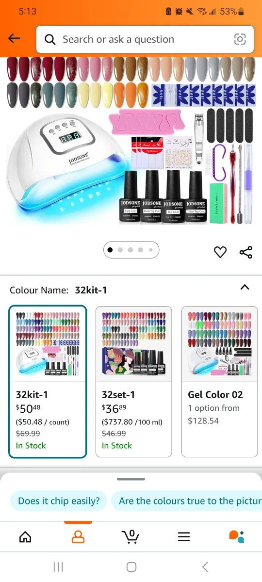 JODSONE 36 PCS Gel Polish Kit with UV Light image indicator(2)