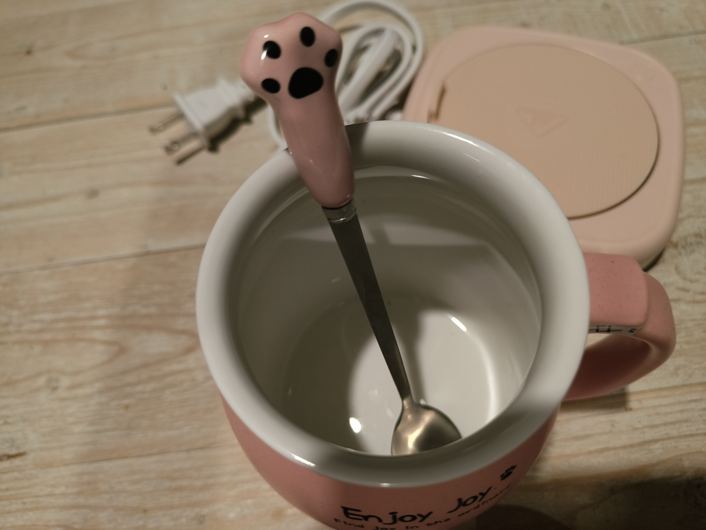 Smart Coffee Mug Warmer and Cute Cat Mug Set - photo 3