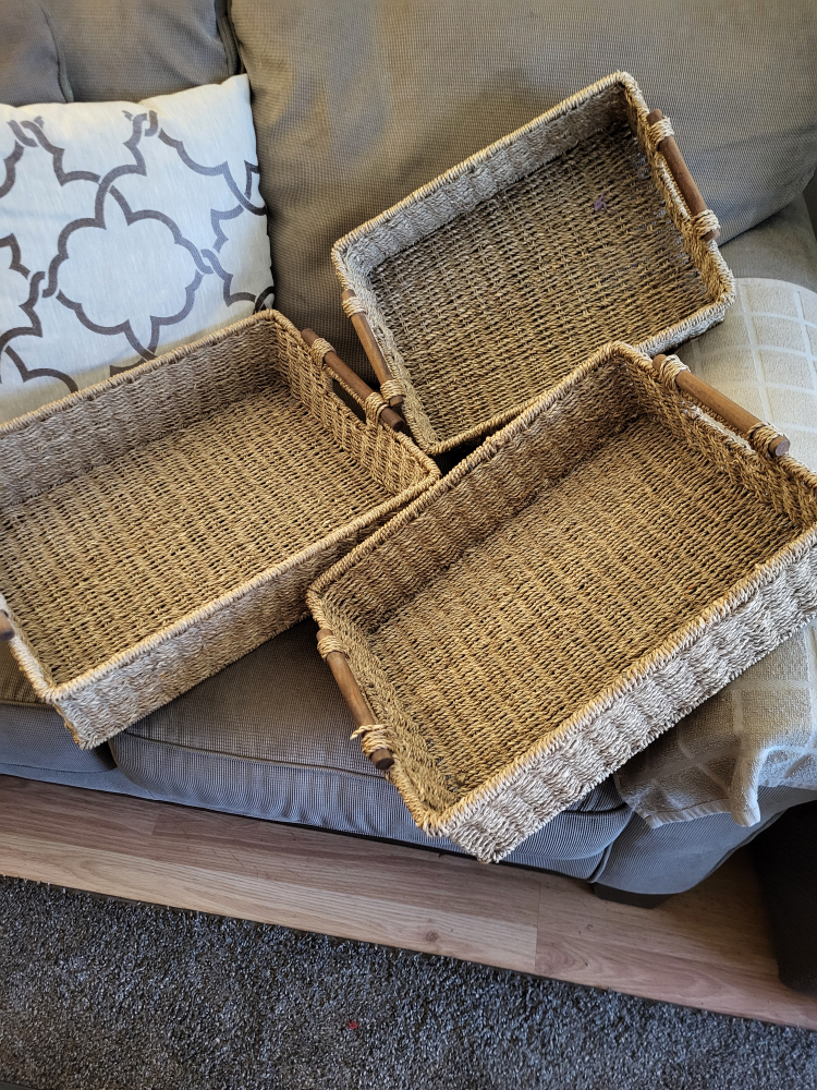 Set of 3 Woven Storage Baskets - photo 2