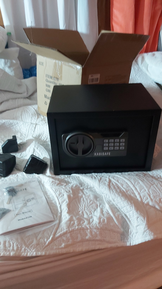 KabiSafe 0.5 Cub Small Safe Box, Home Safe with Digital Keypad