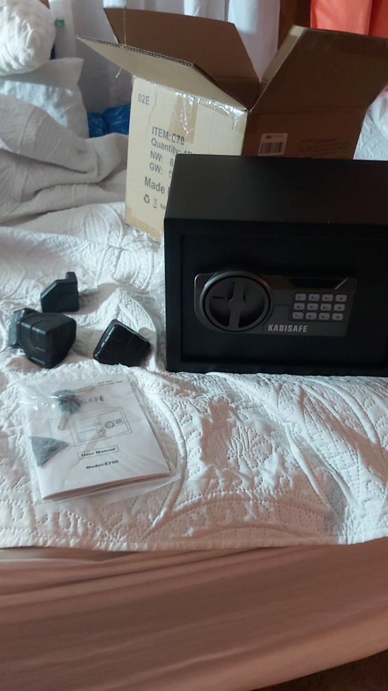 KabiSafe 0.5 Cub Small Safe Box, Home Safe with Digital Keypad - photo 2