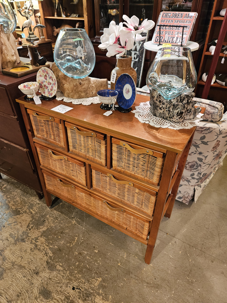 Wicker Drawer Cabinet - photo 2