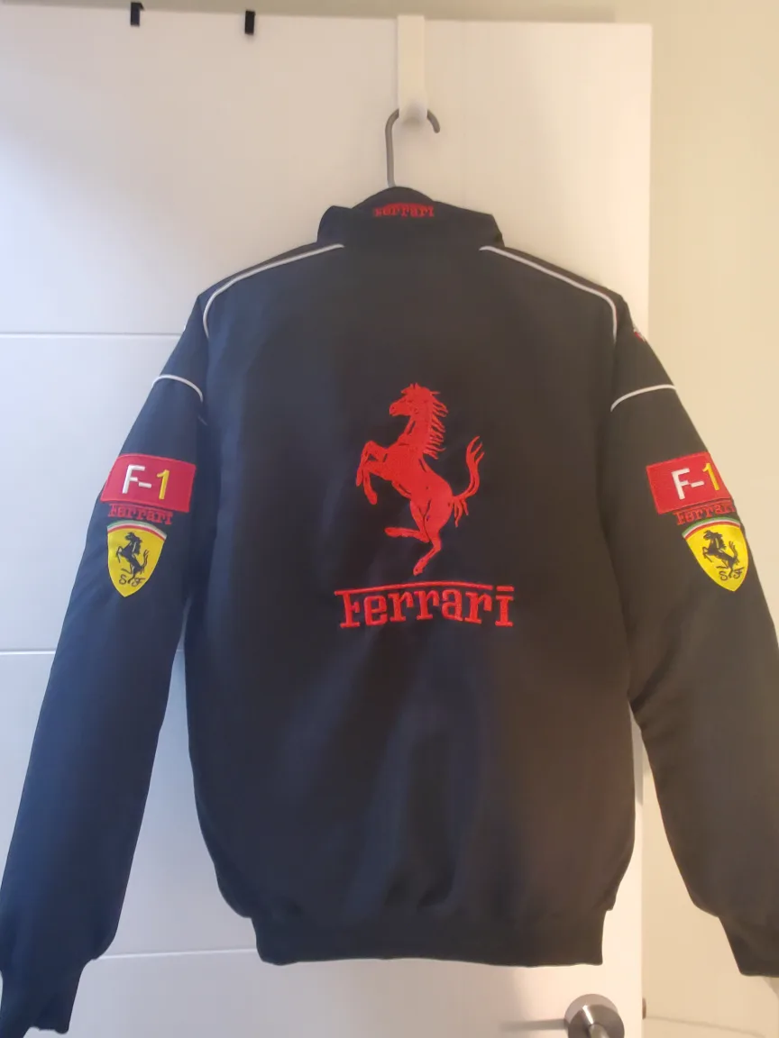 Vintage Black Ferrari F1 Racing Jacket Shell Bridgestone image indicator(7)