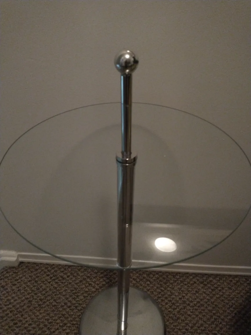 Glass and Chrome Accent Table image indicator(2)
