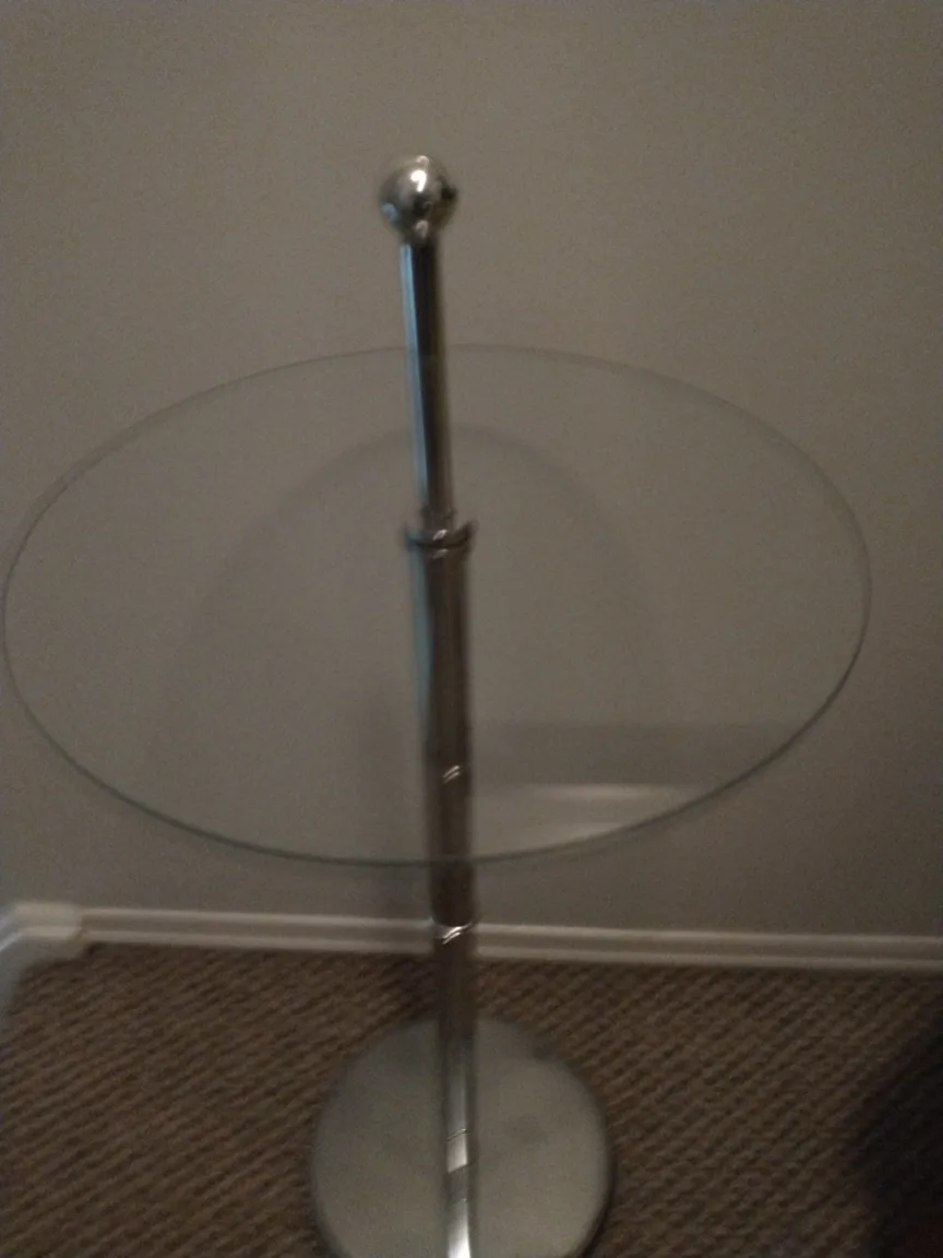 Glass and Chrome Accent Table image indicator(4)