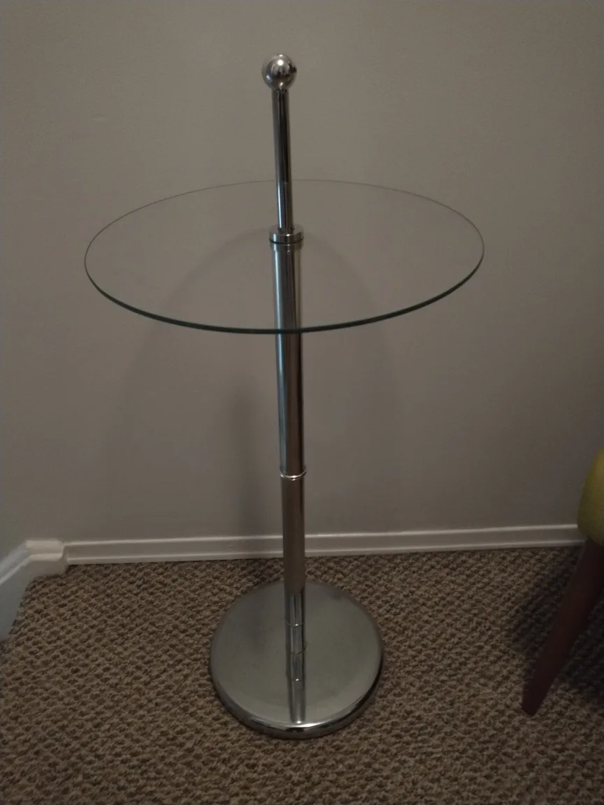 Glass and Chrome Accent Table image indicator(5)