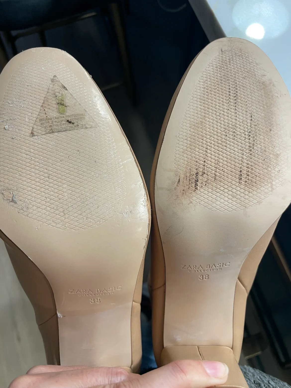 Zara tan leather boots image indicator(5)