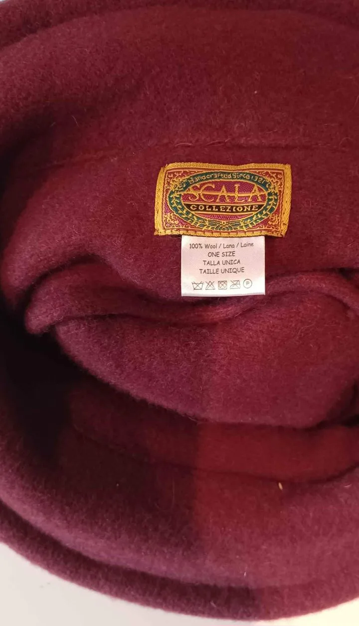 Burgundy Wool Fedora Hat image indicator(2)