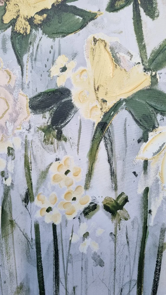 Floral Original Oil Hand Painting Framed Canvas (51" * 51") image indicator(6)