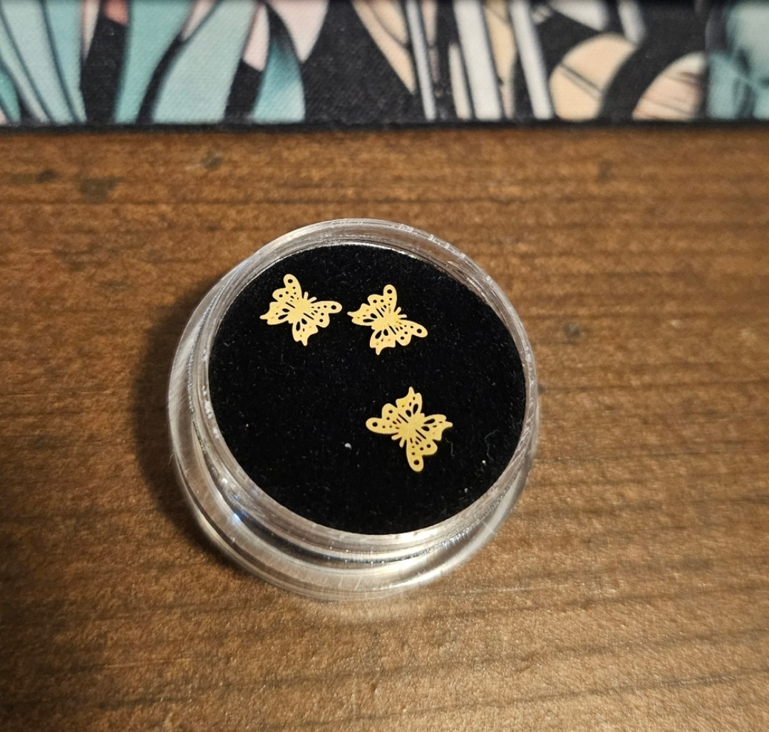 Gold Butterfly Tooth Decals 💎