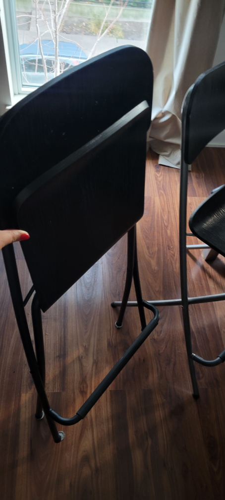 4 or 2 pairs IKEA Franklin Black Folding Bar Stools - photo 3