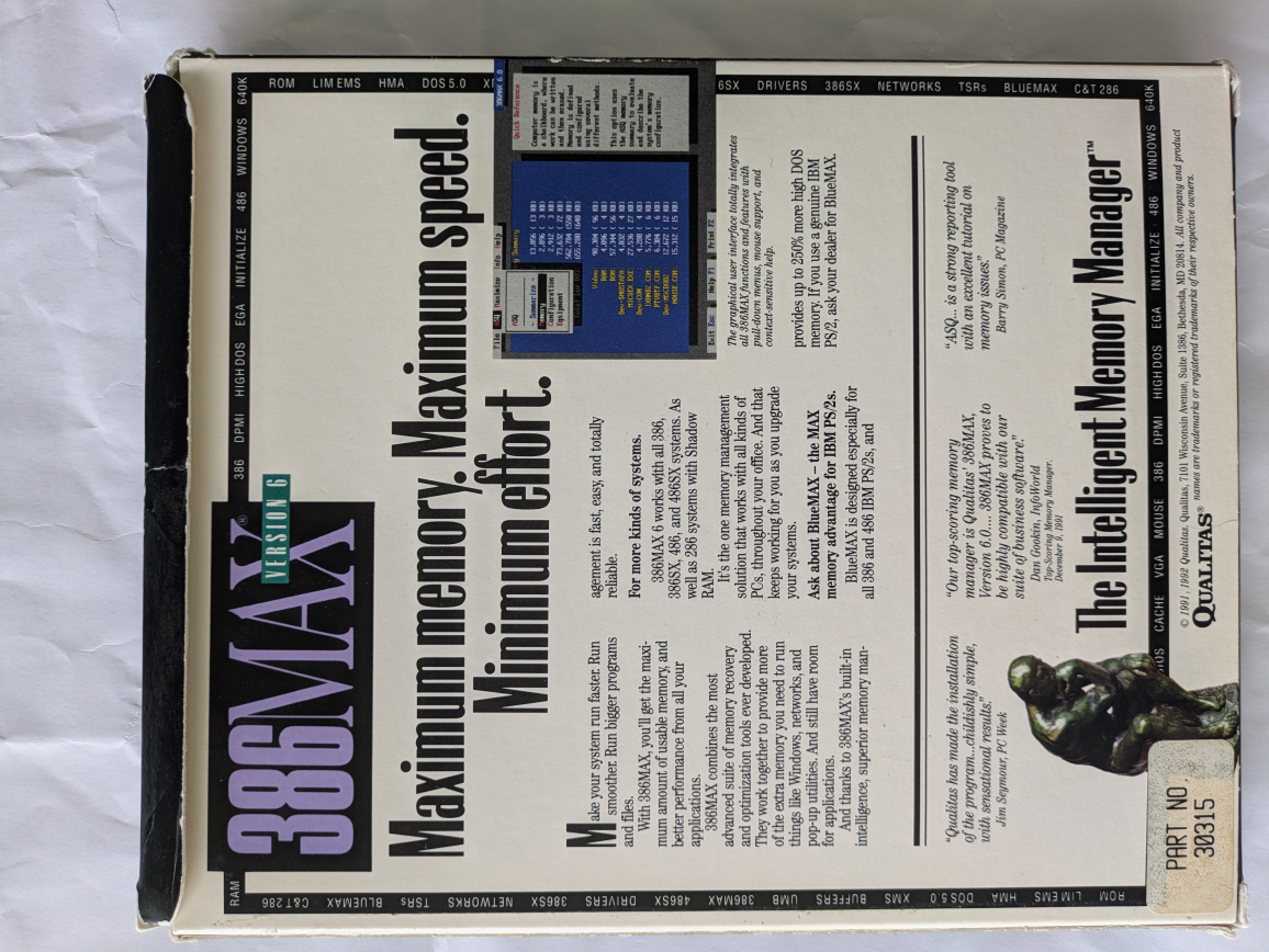 386MAX Memory Manager - photo 3