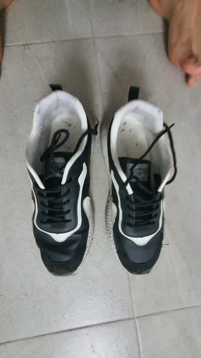 Black and White Running Shoes thumbnail