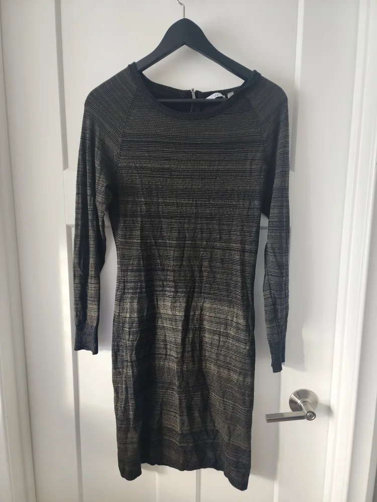 Dex Black & Green Striped Sweater Dress #thriftypicks thumbnail